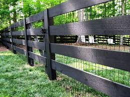 Black Pasture Fence And Black Coated 2x4 Wire Cloture Jardin Cloture Jardin Bois Idees De Cloture
