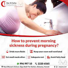 Dar Al Saha Polyclinic - Morning Sickness Is A Common Symptom During  Pregnancy And Is Characterized By Nausea And Occasional Vomiting. It Can  Start As Early As Six Weeks And Will Disappear