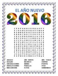 New Year 2016 Word Search And Double Puzzle Spanish From La Senora H On Teachersnotebook Com 2 Pages New Year Words How To Speak Spanish Vocabulary Words