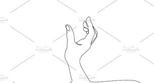 Black And White Kimono Clipart Hand Showing Something Sign In 2020 Line Art Drawings Line Art Vector Illustration