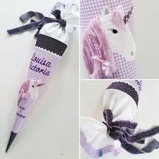 Schultuten Schultute Einhorn Ein Designerstuck Von Atelierkleeblatt Bei Dawanda Diy Kindergeschenke Schultute Einhorn Schultute Selber Nahen