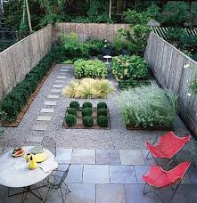 Formal Dry Garden Luv The Red Chairs Small Garden Design No Grass Backyard Small Garden