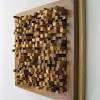 The treated and varnished wood pieces. 1