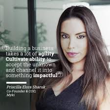 Priscilla Elora Sharuk, One of last year's finalists at the Brilliant  awards, is the co-founder and COO of cybersecurity app Myki, which is