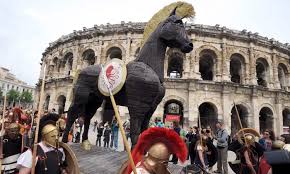 It also includes a lot of archaeological information, making this a hybrid of archaeology and homer. Trojan Horse In The Heart Of America