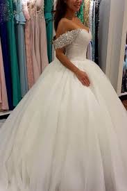 White Organza Off Shoulder Sequins Straps A Line Wedding Dresses Ball Gowns Wedding Wedding Dress Train Ball Gown Wedding Dress