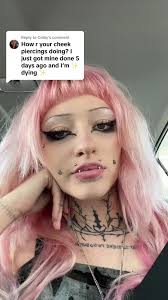 Replying to @Colby #fyp #cheekpiercings #piercing