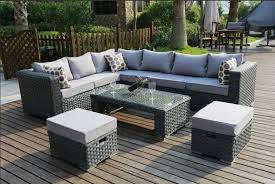Conservatory Modular 8 Seater Rattan Corner Sofa Set Garden Furniture Grey Rattan Garden Furniture Rattan Corner Sofa Rattan Furniture Set
