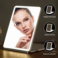 Espejo Maquillaje Sensor Táctil Triple Luz Led Escritorio Diseño1