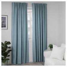 Tibast Gordijnen 1 Paar Blauw 145x300 Cm Ikea Blue Curtains Living Room Living Room Decor Curtains Curtains Living Room