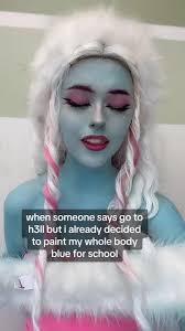 an 8 hour school day spent blue 🏃 #abbybominable #monsterhigh  #monsterhighcosplay