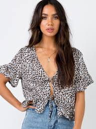 All opinions are our own. Arman Leopard Tie Up Top
