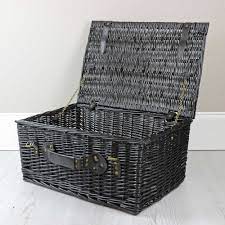 In white and other light shades, wire baskets can even give you an elegant look. Black Wicker Storage Hamper Basket The Basket Company