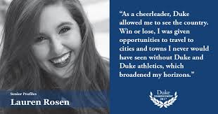 Lauren Rosen: Wearing Duke Pride