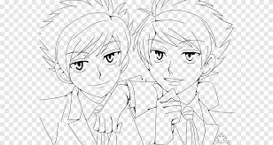 By best coloring pagesapril 30th 2018. Anime Coloring Page 3 Hikaru Kaoru Two Male Anime Characters Illustration Png Pngegg