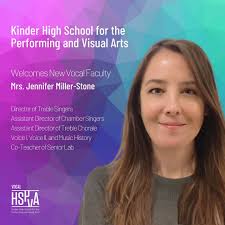 Kinder HSPVA is thrilled to announce that the Music Department will be  welcoming two dynamic new faculty members: Mrs. Jennifer Miller-Stone and  Mrs. Charnele Pendarvis-Romero. They will join Mr. Marcus J. Jauregui,