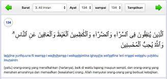 Maybe you would like to learn more about one of these? Perilaku Yang Mecerminkan Surat Al Imran Ayat 134 Brainly Co Id