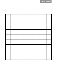 Blank Sudoku Grid For Download And Printing Puzzle Stream