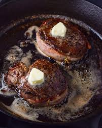 While i love cooking steaks on the grill, it's not always practical to do so. Bacon Wrapped Filet Mignon With Truffle Butter Recipe Kitchen Swagger