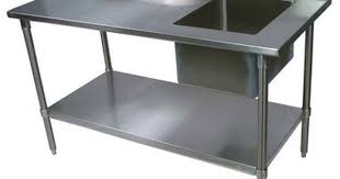 John Boos Ept6r5 3060gsk R Work Table Prep Sink 60in W X 30in D Stainless Steel Prep Table Stainless Steel Work Table Commercial Kitchen Sinks