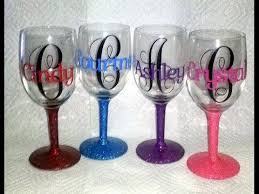 Personalized Wine Glasses With Vinyl Free Fonts For Monogram From Dafont Com Monogram Kk And For N Diy Wine Glass Personalized Wine Glasses Diy Wine Glasses
