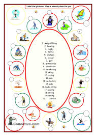 Sports Label The Pictures Worksheets For Kids Free Time Activities Worksheets