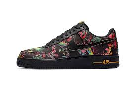 Nike Air Force 1 Black Low Top Nike Air Force 1 Low Floral Nike Shoes Air Force Floral Sneakers Sneakers Men Fashion