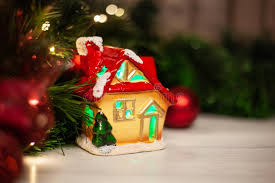 Check spelling or type a new query. Christmas Toy House With A Red Roof And Windows With Blue Light Stock Photo Image Of Year Wooden 127118362