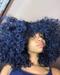 Elana A K A Lana On Instagram Blue Hair Paint Wax From Shopponyfly Use My Code Curlyhead5 To Ge Blue Natural Hair Dyed Natural Hair Dyed Curly Hair