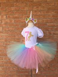 7th Unicorn Birthday Outfit 7th Birthday Tutu Rainbow Unicorn Birthday Outfit Birthday Outfit Unicorn Birthday