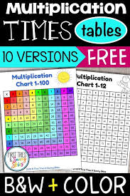 Free Printable Multiplication Charts This Collection For Free Printable Multiplication T Multiplication Chart Multiplication Chart Printable Multiplication