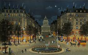 Soir De Printemps Au Quartier Latin Michel Delacroix Paris Delacroix Paintings Grace Art Naive Art