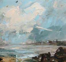 Louise Balaam High Clouds And Turquoise Sky Abstract Art Landscape Landscape Paintings Seascape Paintings