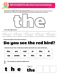 Do You See The Red Bird This Week S Sight Word The Sight Words Are Some Of The Most Frequently Used Sight Words Teaching Sight Words Sight Word Worksheets