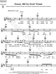 With music composed by vocalist patrick stump and lyrics penned by bassist pete wentz, the single reached no. Fall Out Boy Sugar We Re Goin Down Sheet Music Leadsheet In D Major Download Print Sheet Music Violin Music Fall Out Boy