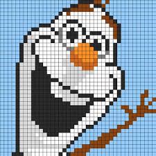Olaf From Frozen For Perler Kandi Pattern Pixel Crochet Crochet Stitches For Blankets Pony Bead Patterns