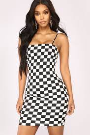 Discover the black dresses range. Finish First Checkered Dress Black White Checkered Dress Checkered Dress Outfit Gorgeous Women Dresses