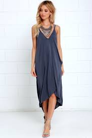 Mood And Melody Washed Blue High Low Dress Blue High Low Dress Fashion High Low Dress