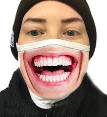 Funny old man smiley face picture. Amazon Com Funny Face Mask Smile With Teeth Fashion Novelty Cover Handmade Washable Double Ply With Cotton Liner Made In The Usa Handmade