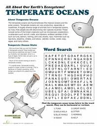 Temperate Oceans Ecosystem Worksheet Education Com Ocean Lesson Plans Ecosystems Ocean Ecosystem