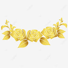 Transparent rose gold flowers clipart. Transparent Elegant Golden Rose Vector Roses Clipart Transparent Rose Vector Png And Vector With Transparent Background For Free Download