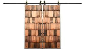 Our collection of exterior fiberglass & wood doors create instant curb appeal and make your home represent your style. Shaker Double Barn Door Rustica
