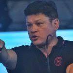 GM Ken Kapulong, Jamie Concepcion of Malagos Chocolates and Cheeses, and  Andi Baldonado of Philippine Eagle Foundation toasts to another year of  partnership for Kadayawan (1)