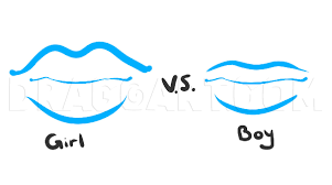 The male lips should not be fully outlined. How To Draw Lips For Kids Step By Step Drawing Guide By Dawn Dragoart Com