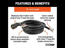 7 pin junction box wiring forest river forums. Curt 56623 Replacement 7 Pin Rv Blade Trailer Wiring Harness Plug 10 Foot Blunt Cut Wires Boxed 56623 Sharptruck Com