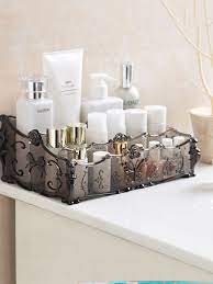 Makeup desk cosmetic storage box organizer with drawers for dressing table, vanity countertop, bathroom counter, elegant vanity holder for brushes, eyeshadow, lotions, lipstick and nail polish (pink). Buy Transparent Dressing Table Cosmetics Collection Box Multi Squared Makeup Box Makeup Organizers At Jolly Chic