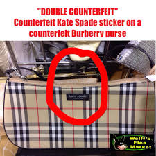 Double Counterfeit Counterfeit Kate Spade Sticker On A Counterfeit Burberry Purse Carelesscounterfeiters Burberry Purse Kate Spade Purse Purses