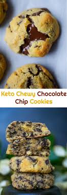 Keto Chewy Chocolate Chip Cookies Peace Love And Low Carb Recipe Keto Cookie Recipes Low Carb Chocolate Keto Recipes Easy
