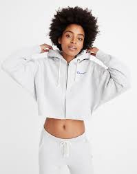Champion Reverse Weave Cropped Full Zip Hoodie Sweatshirt Zip Hoodie Sweatshirt Full Zip Hoodie Hoodies