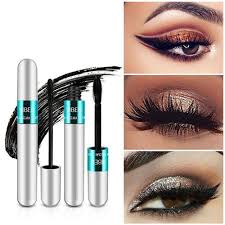 Thick Long Waterproof Silk Fiber 4D Mascara Makeup Cosmetic Silver Tube  Eyelash | eBay